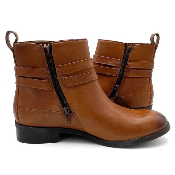 NWT Clarks Artisan Pita Austin Booties in Dark Tan Leather Women’s Size 8 NEW - Picture 12 of 15